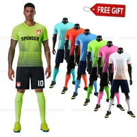 football jerseys men custom soccer uniforms diy training tracksuit print name number logo plus size free socks