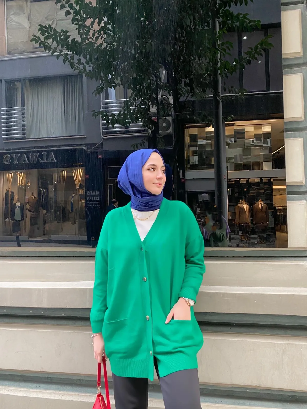 

Butik Melike Women's Bennetton Cardigan New Arrivals hijab abaya muslim fashion set islamic clothing prayer garment Turkey