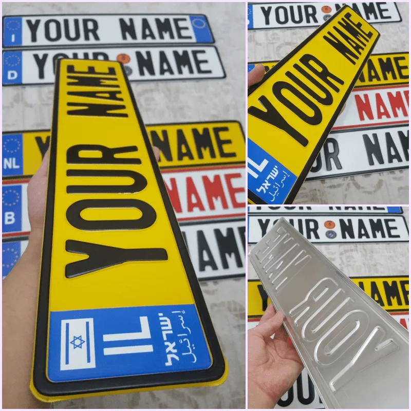 Номерной знак ЕС индивидуальный номерной Европейского типа алюминиевый