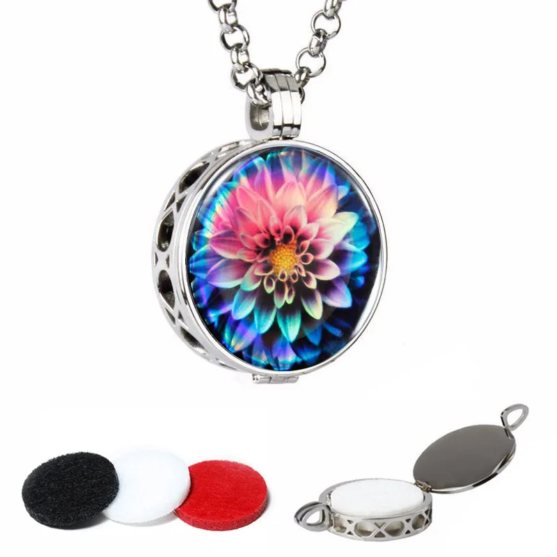 Fashion Stainless Steel Hollow Out Customized Picture Photos Aromatherapy Perfume Essential Oil Diffuser Locket Necklace withpad | Украшения