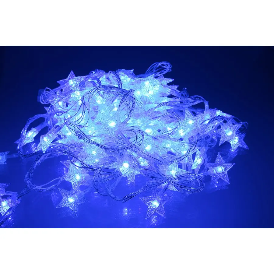 Гирлянда 100 свд 10 метров звезды синяя |