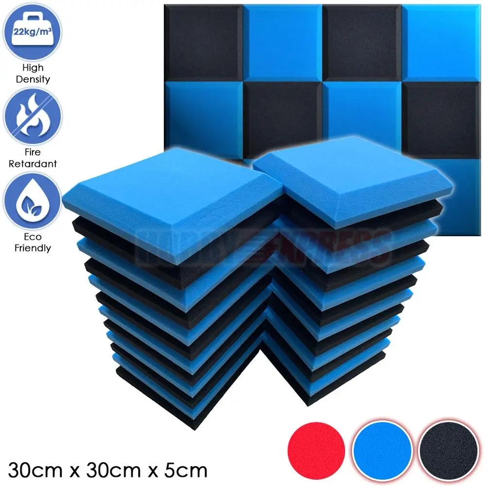 

Arrowzoom Pro Series Flat Bevel Acoustic Foam Panels Studio Sound Absorption Audio Foams Wall Decoration Home Improvement KK1196