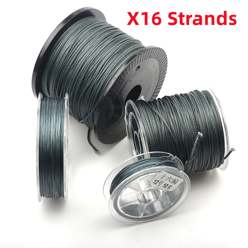 

Rompin 16 strands big size Super Strong 40-700LB braided fishing line 100M PE line size 3-80# Multifilament for sea big fish