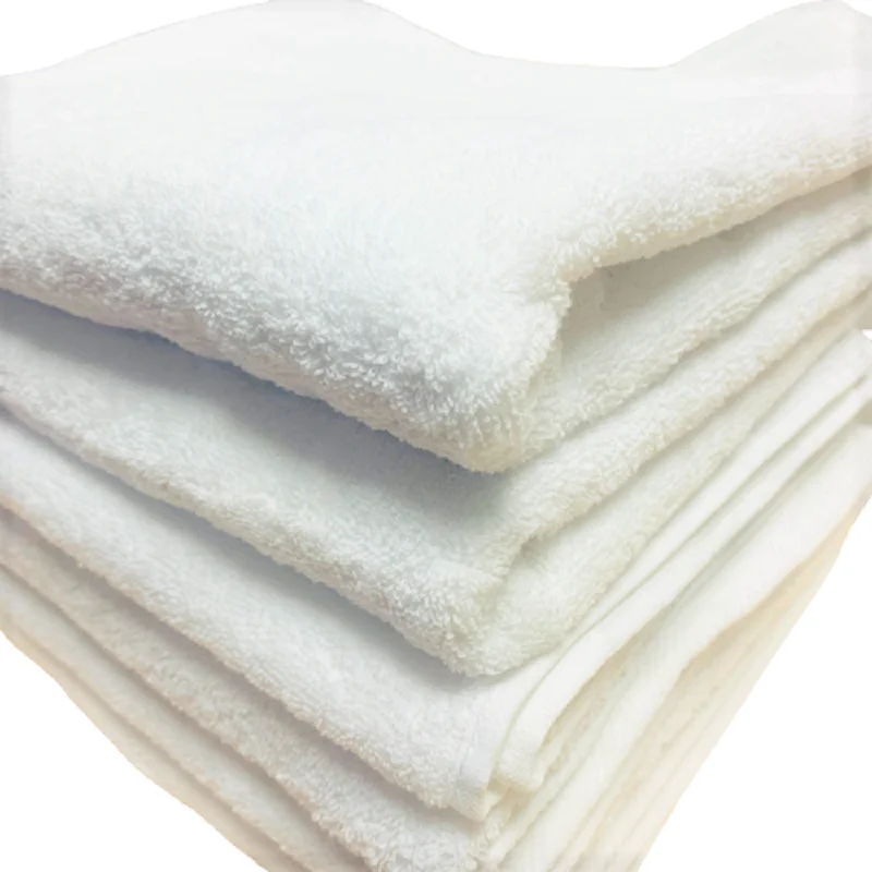 Полотенце махровое белое для гостиниц плотность 470г/м2 высокой износостойкости и