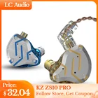 Наушники-вкладыши KZ ZS10 Pro, 4BA + 1DD, гибридные, Hi-Fi, с шумоподавлением, для монитора, Спортивная гарнитура, IEM KZ ZSNPRO ZSX ZST