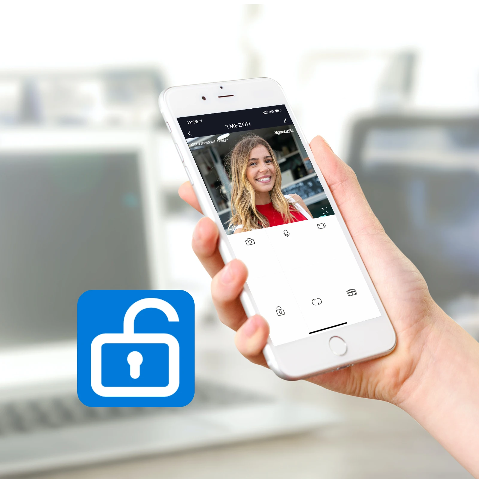 Домашний домофон TMEZON TUYA APP беспроводной Wi-Fi умный IP Видеозвонок 7 дюймов с