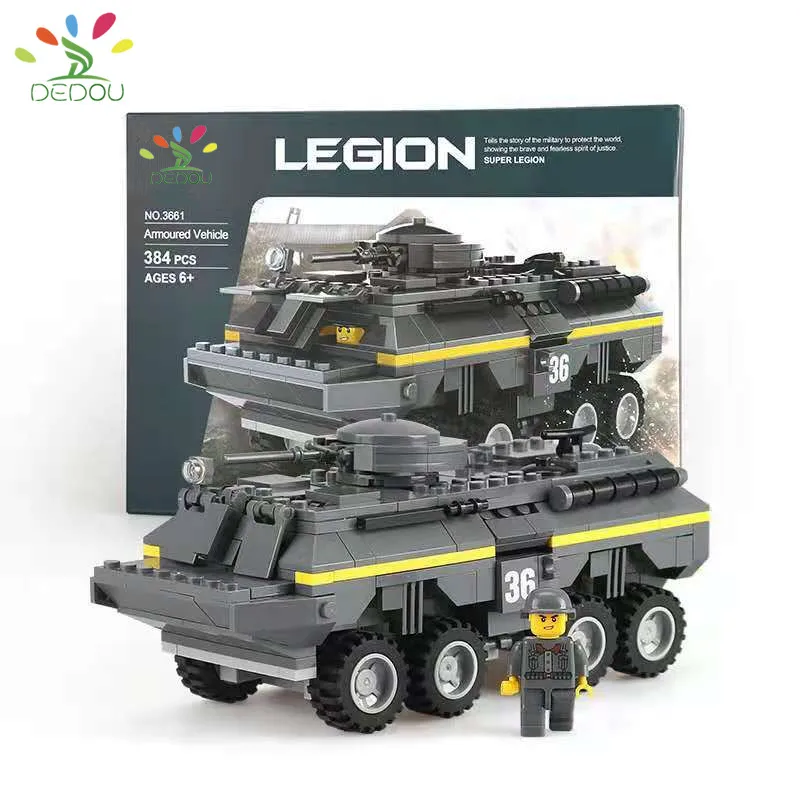 

DEDOU Toys. Military Series Assembled Tanks and Armored Vehicles Children's Building Blocks Toys Small Particle Building Blocks