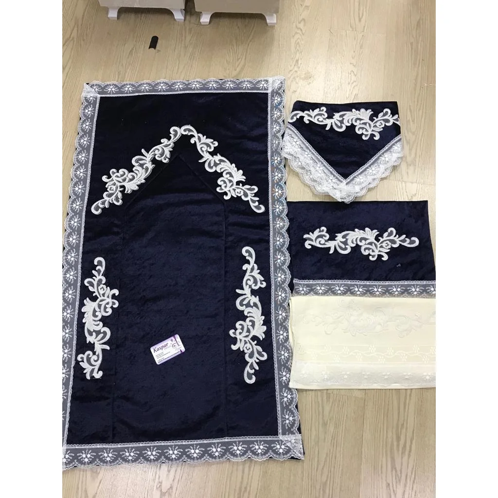 

Исламский мусульманский придальный бархатный молитвенный коврик набор темно-синего цвета комплект из 7 вельветовых коробок бесплатная дос...