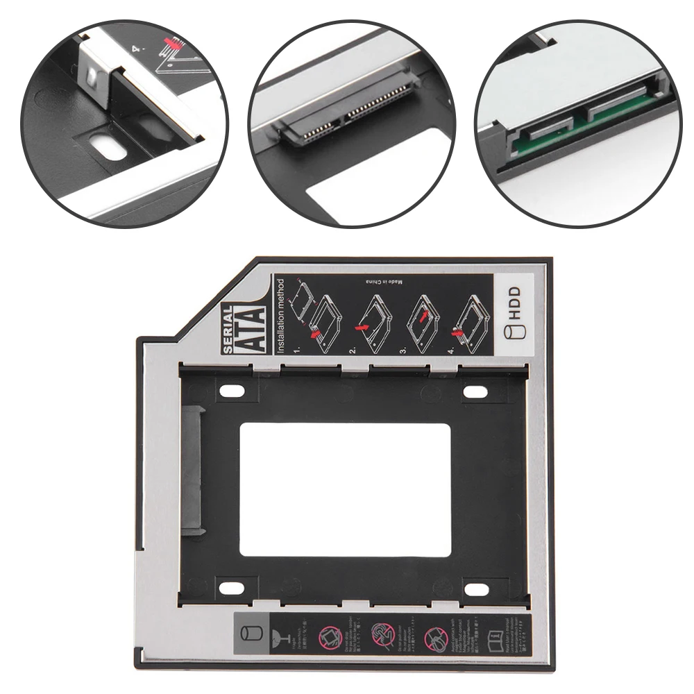 Оптовая продажа 2nd HDD Caddy 12 7 мм Optibay SATA 3 0 коробка для жесткого диска DVD адаптер 2 5 SSD