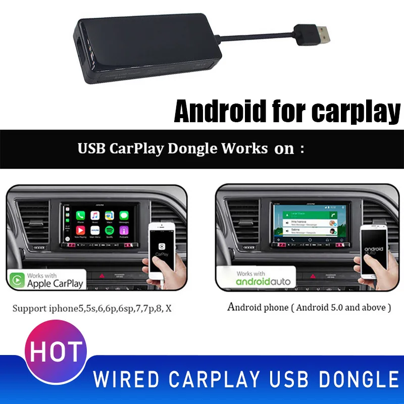 Android navigation car Apple carplay Auto connected mobile phone USB cable 4 generations of black | Автомобили и мотоциклы