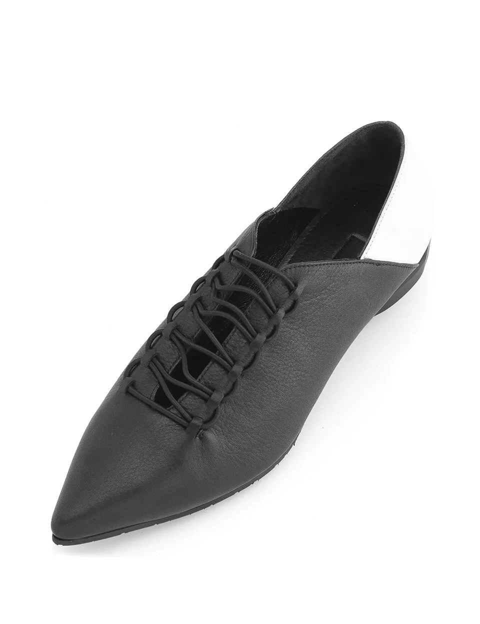 

ILVi-Genuine Leather Handmade Wella Women's Moccasin Black Matte-White Women Shoes 2020 Spring Summer (Made in turkey)