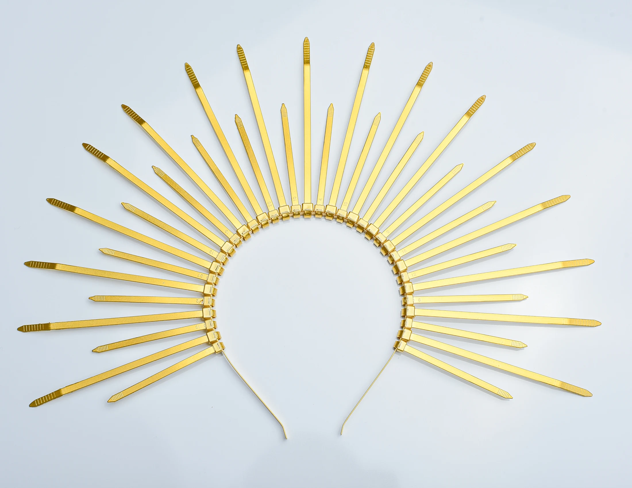 Богиня гало Корона Золотой головной убор в стиле бохо свадебная корона взрыв с