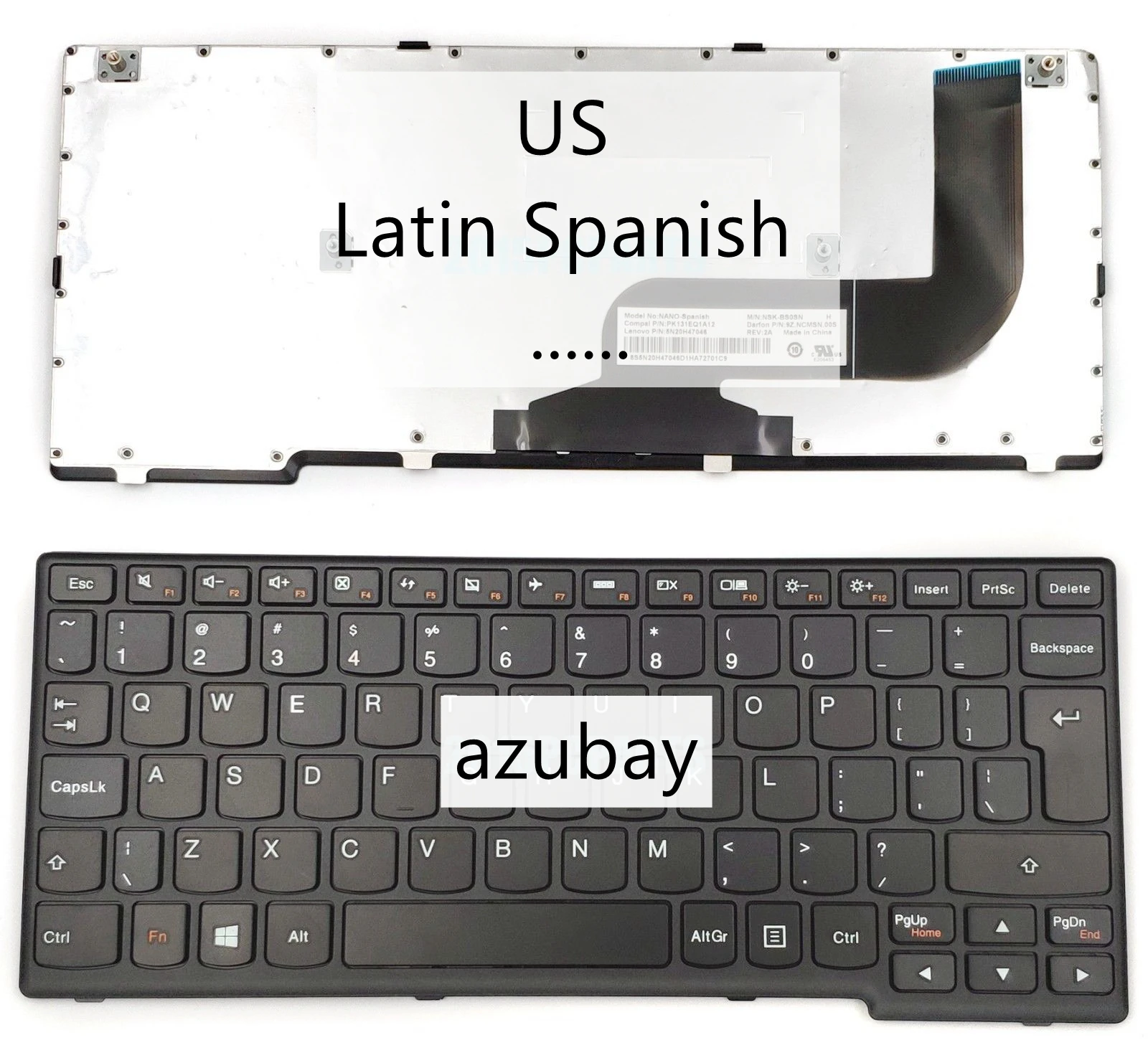 

US Las Spanish Keyboard For Lenovo Ideapad S210 S215, S21e-20 S20-30 Touch, Yoga 11s Flex 10 25210801 25210861 25210831 25210808