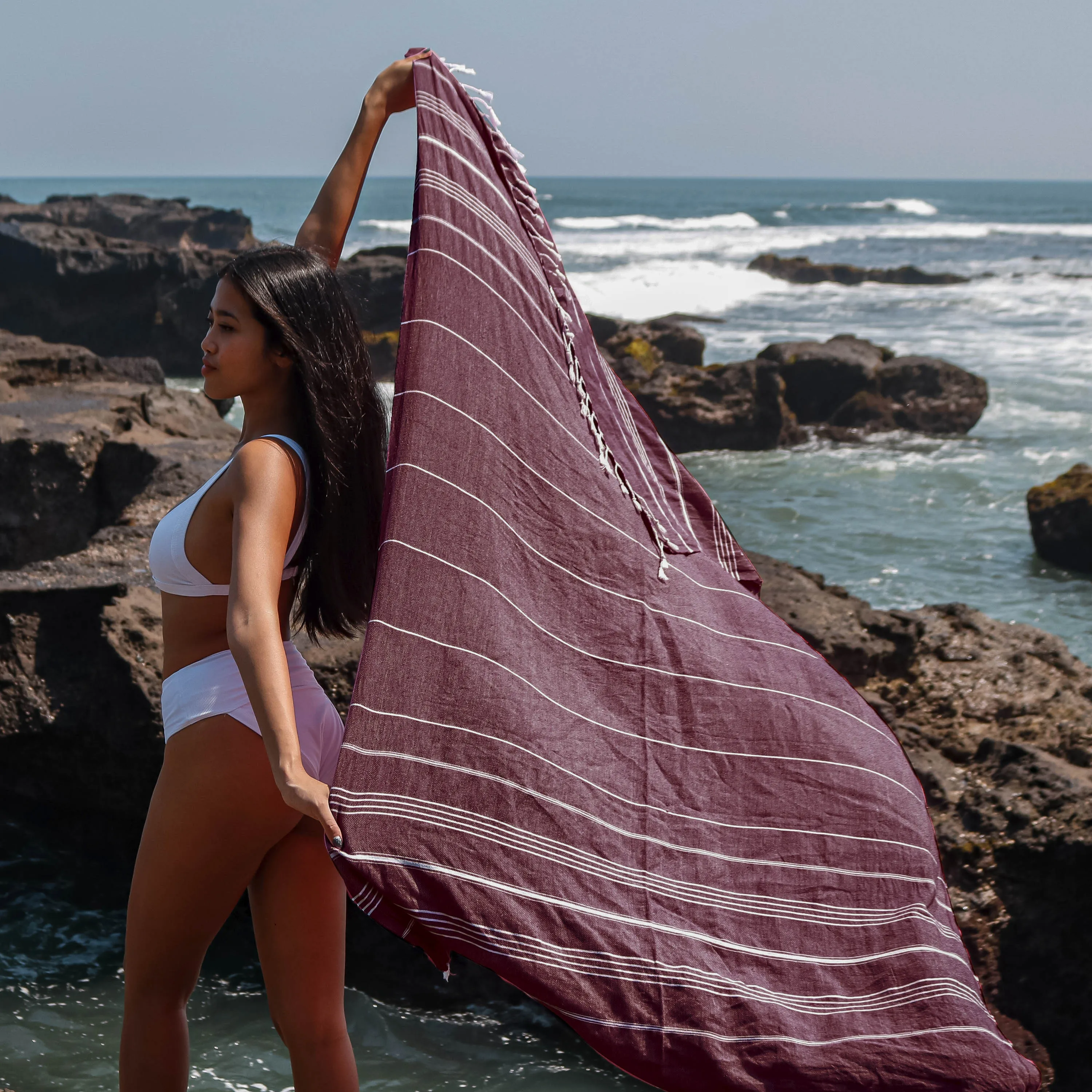 CACALA Luxury Absorbent Softly Fast Drying Tassels Turkısh Towel For Bath Beach Pool Gym Travel Sports Camping 100x180Cm 310Gr | Дом и сад