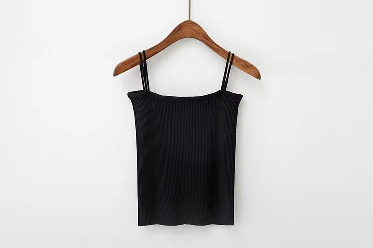 Women's Bottoming Knitted Vest Outer Wear Slim-fit Tank Top Sling cami top