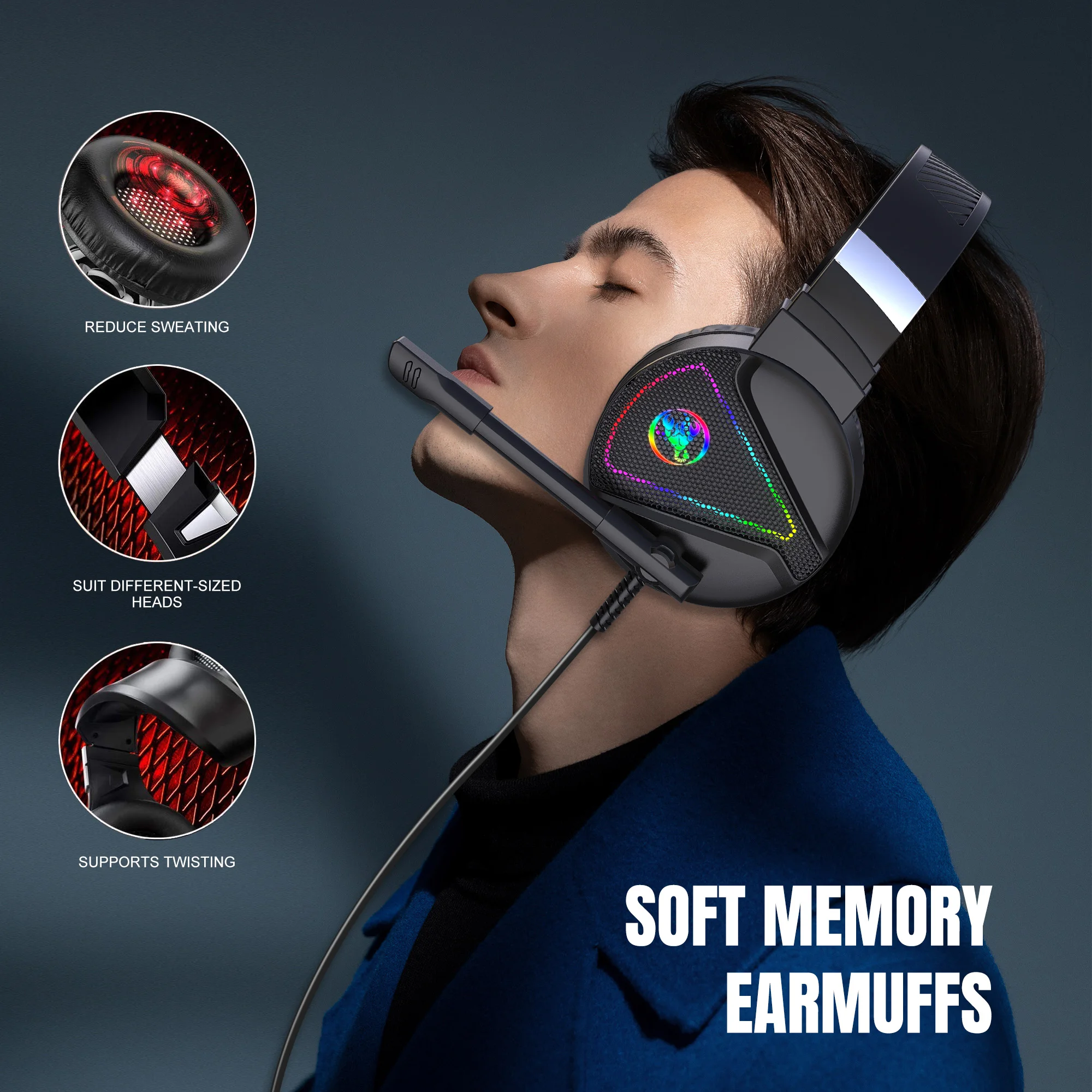 Игровая гарнитура для геймеров 7 1 с объемным звуком USB 3 5 мм проводные Игровые