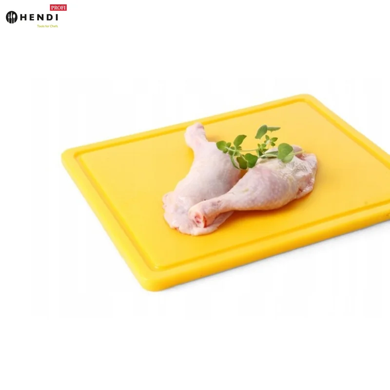 Профессиональная разделочная доска HENDI стандарт HACCP GN 1/2 265х325х12 мм жёлтая 826157 | Дом