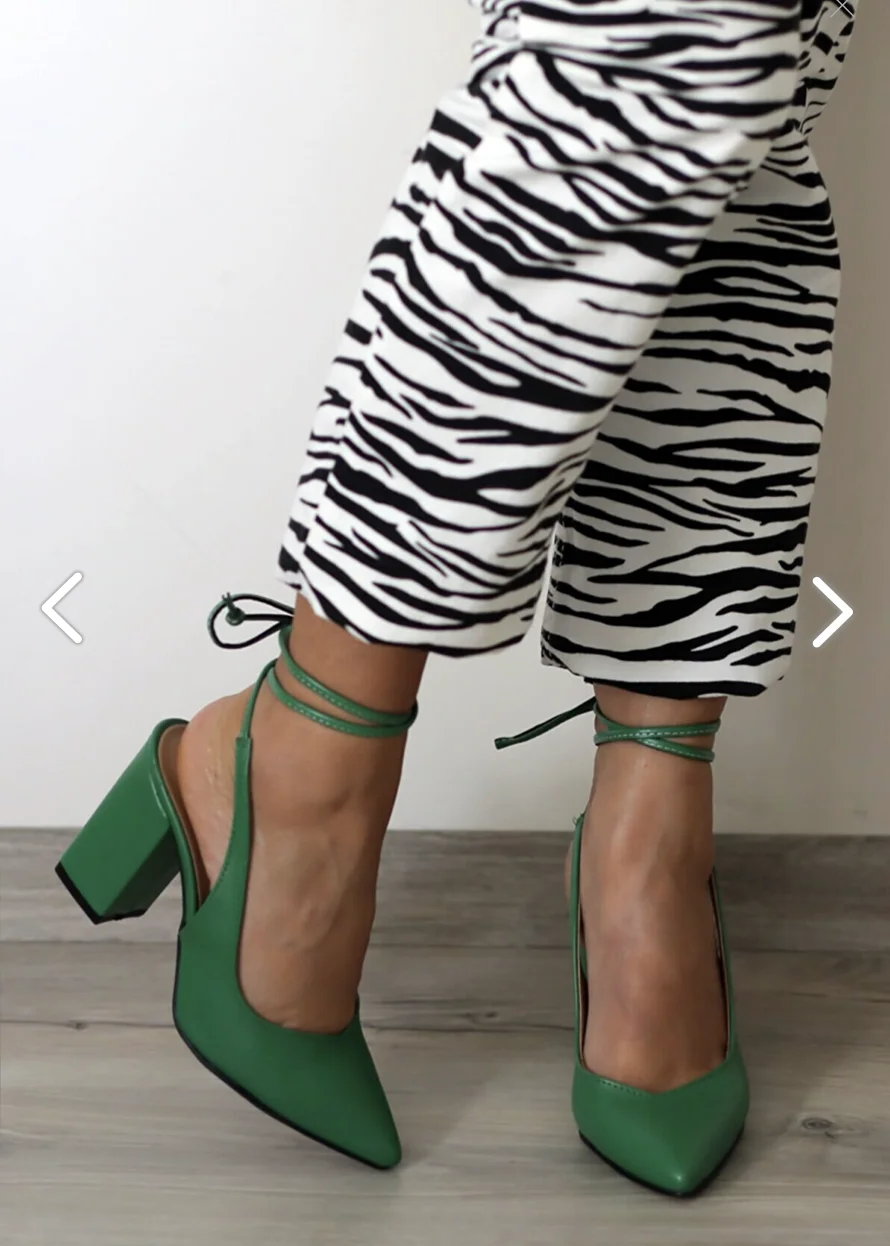 2022 Summer Women Green Stiletto Lace-up Shoes Fashion High Heel Sexy Vintage Sandals 5-9 cm high size 33-43