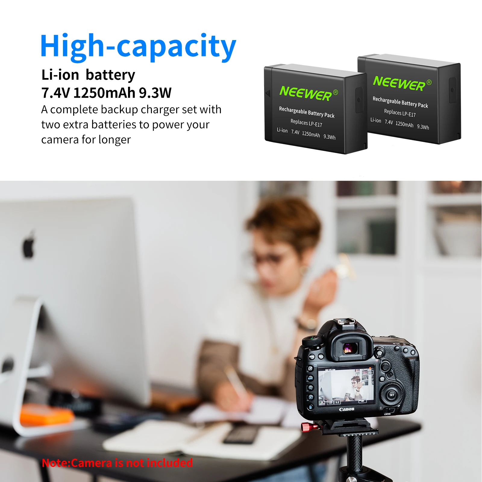 Neewer 2 Pack LP E17 модернизированная батарея и двойное зарядное устройство USB для Canon Rebel