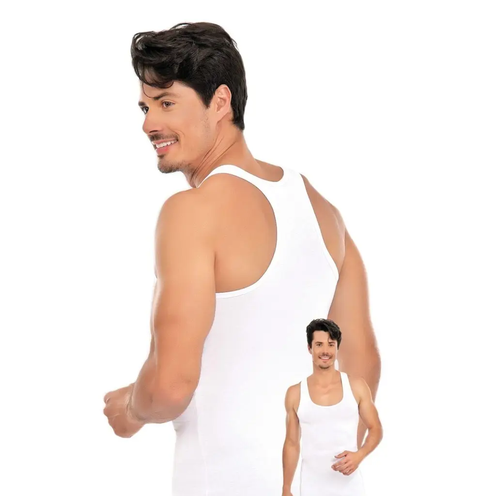 6 шт. Спортивная мужская майка Ribana Sportsman Rambo 100% хлопок|Нательные рубашки| |