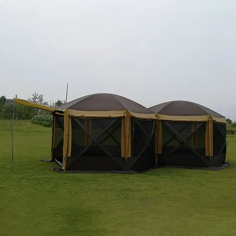 Большой шатер на 4 или 8 человек два входа. Шестиугольный развер 360*360*высота 235см