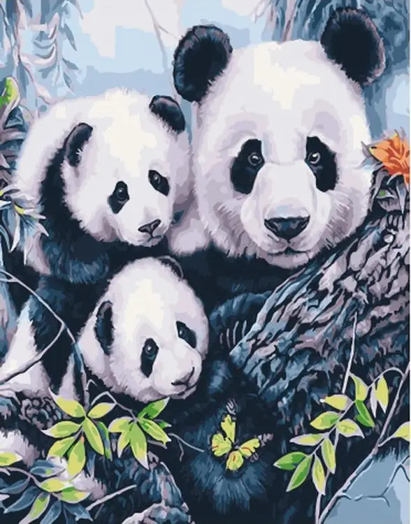 Картина по номерам Милое семейство панд 40x50 см - купить выгодной цене |