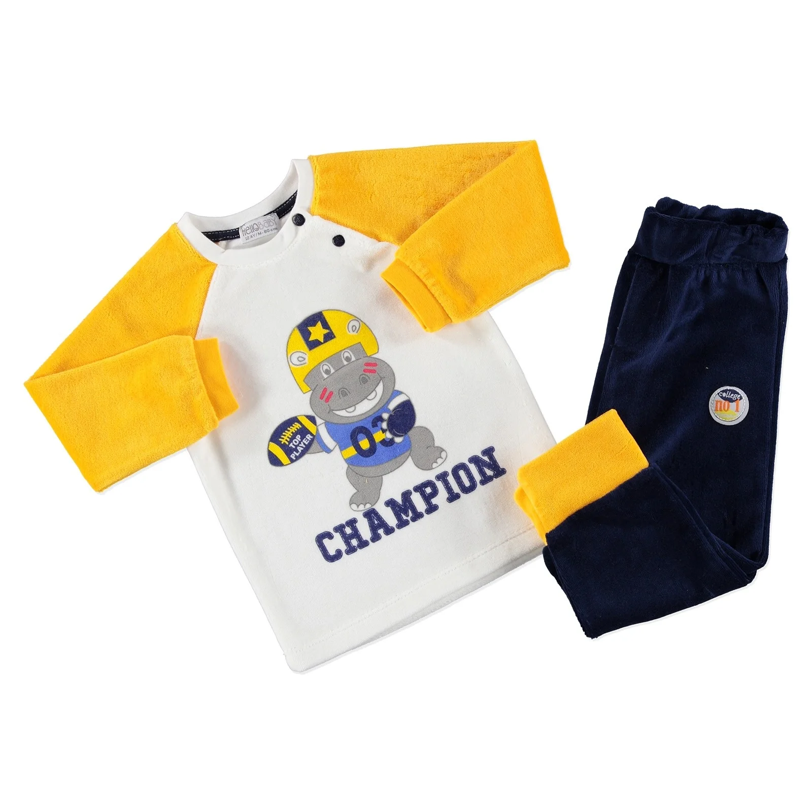 Ebebek HelloBaby/Детский свитшот с маленьким чемпионом Брюки Комплект из 2 предметов| |