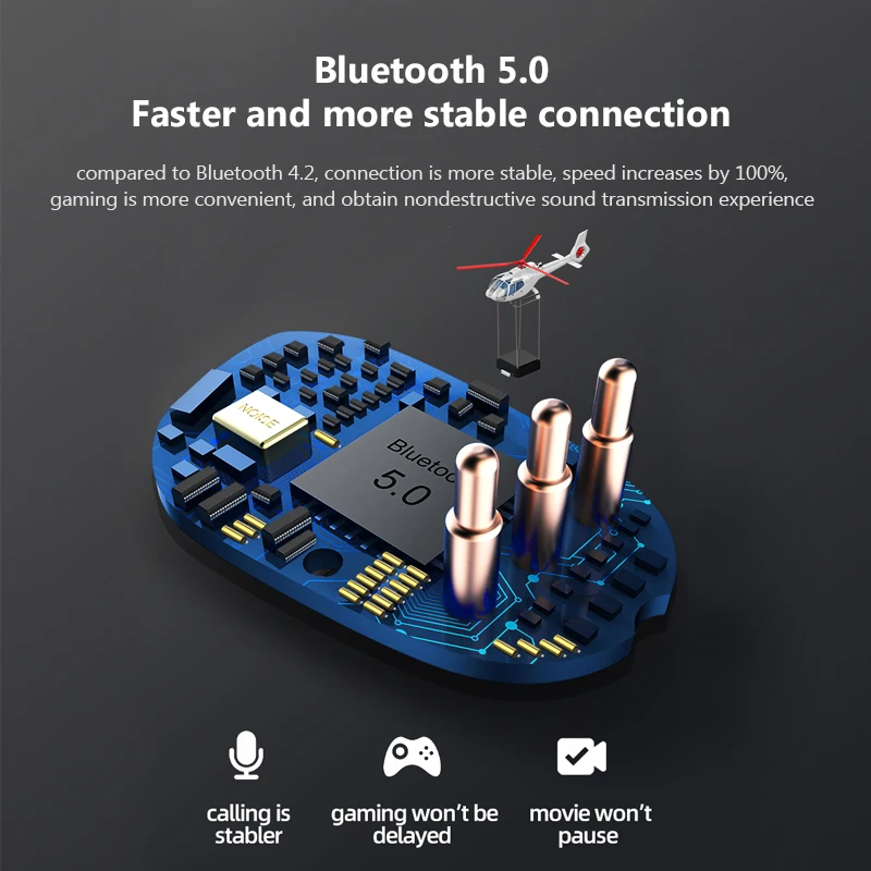 Padear ES НОВЫЕ наушники для bluetooth-гарнитуры беспроводные наушники отпечатков пальцев сенсорные Bluetooth наушники бас для Iphone Xiaomi Android