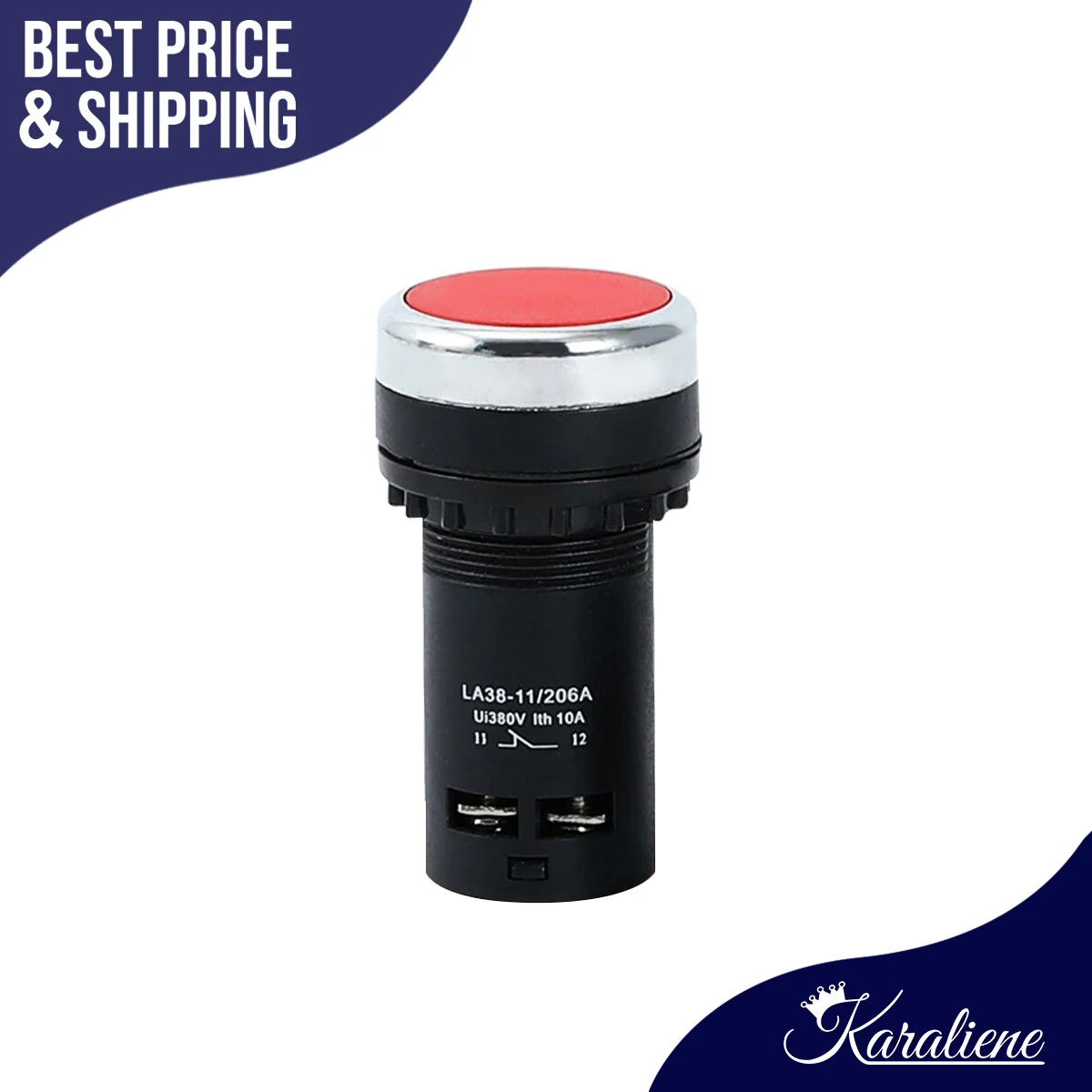 1 шт. 22 мм La38 10 А/380 В новая серия кнопочный переключатель плоская кнопка аварийной