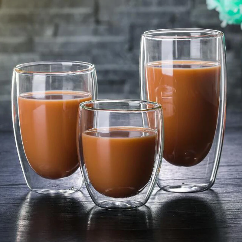 Стеклянная чашка с двойными стенками 1 шт. стеклянные кофейные чашки набор