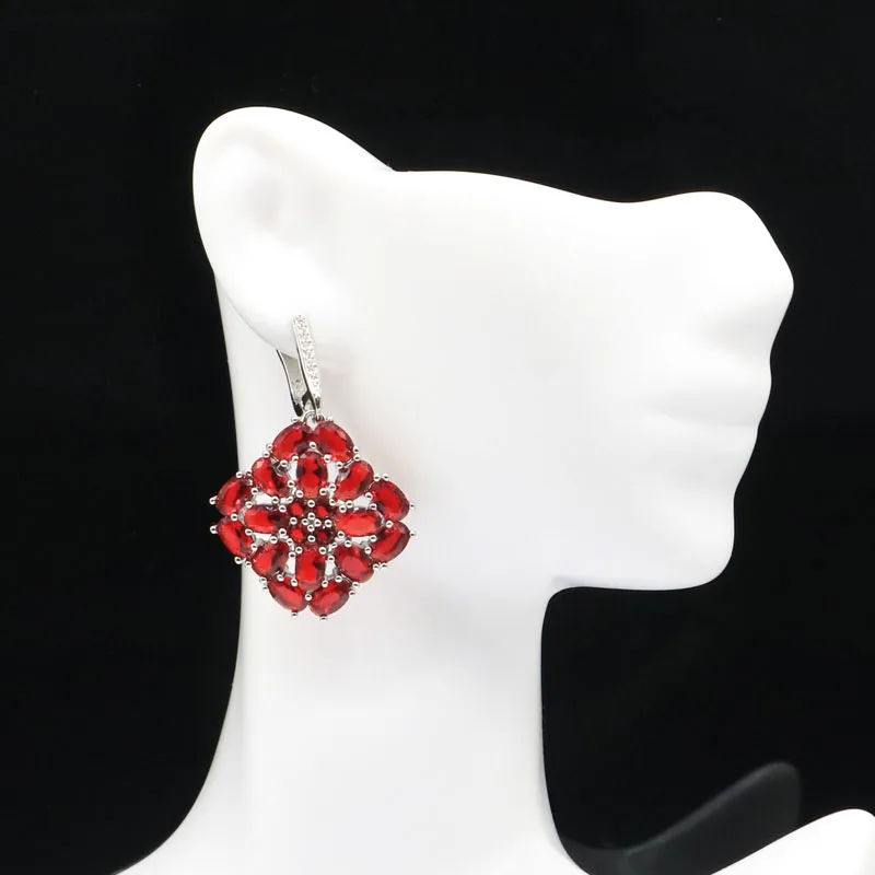 41x27 мм настоятельно рекомендуемый набор ювелирных изделий красный рубин для