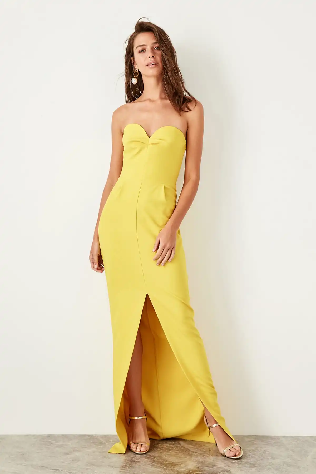 Trendyol разрезы вечернее платье TPRSS19BB0291|Вечерние платья| |