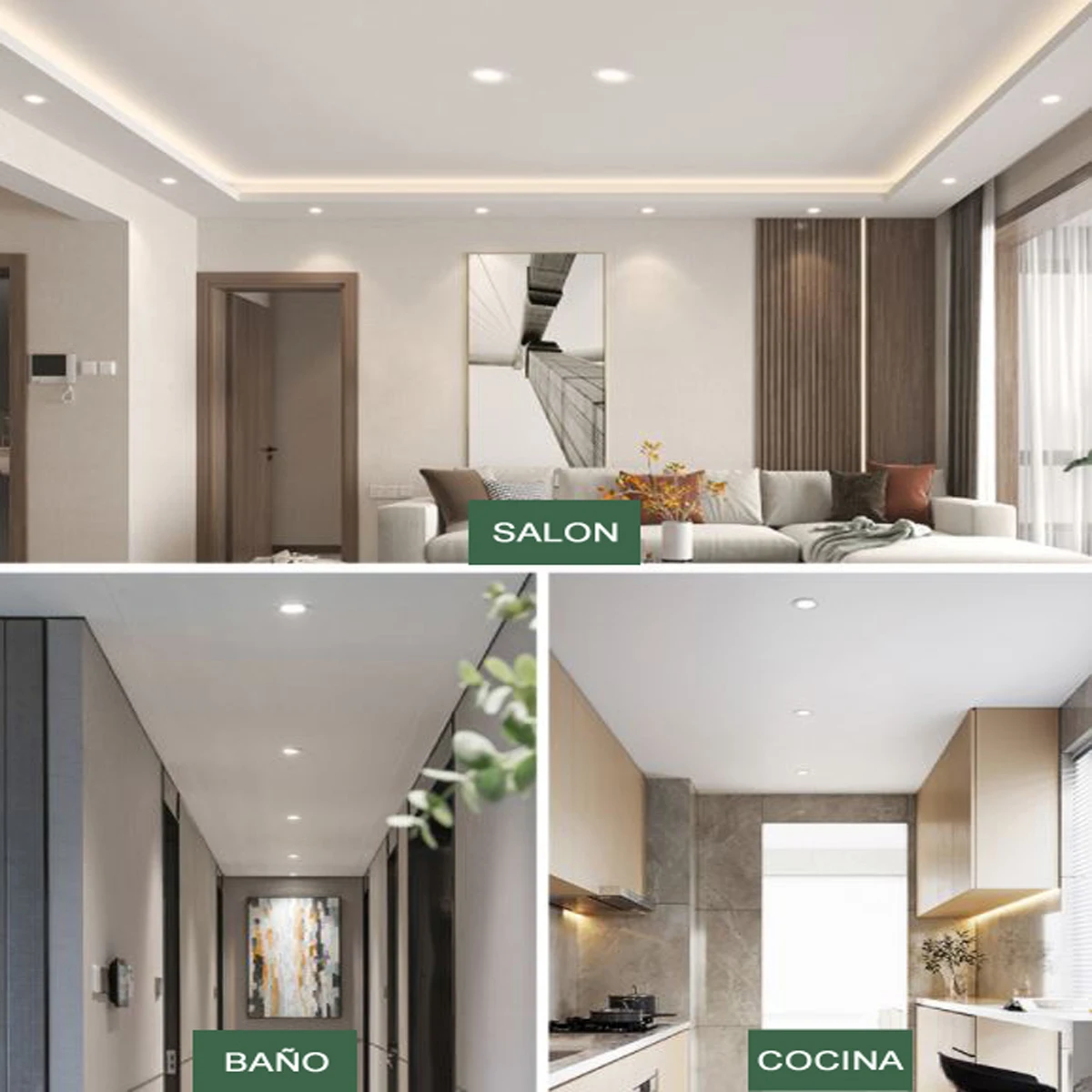 LEDya®Led Panel spotlight Downlight recessed round ceiling lamp Driver included to ++ energy efficiency shipping from Spain easy installation