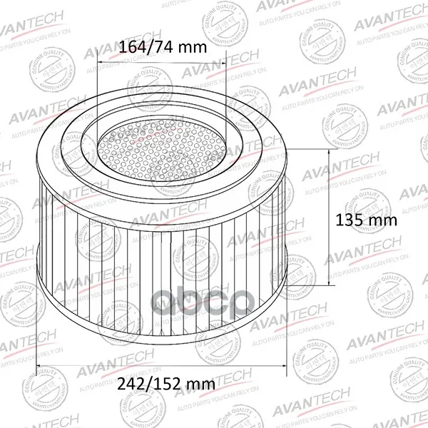 Фильтр Воздушный Avantech A-328(Vic) / Mitsubishi: Jeep J5# 4dr#(T) (2700cc) (10.86~08.98) Pajero V## 4d56#/4m40(T) (2500~... |