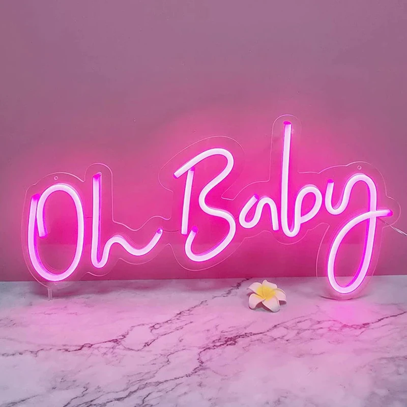 Неоновая вывеска Oh Baby на заказ для спальни детского праздника Свадебный декор
