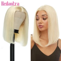 613 honey blonde lace front human hair wigs short straight bob hd lace frontal wig pre plucked 4x4 closure wigs for black women