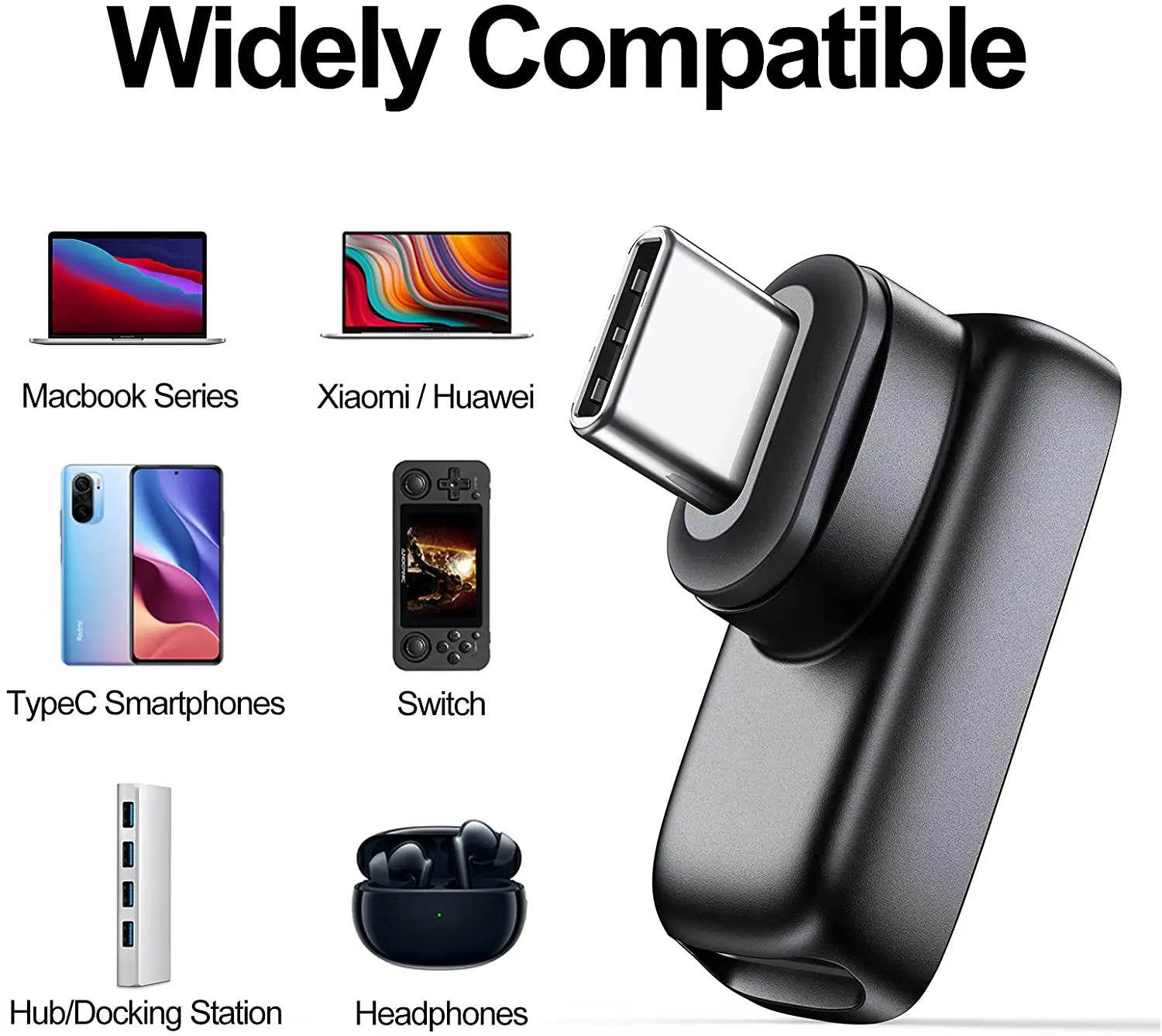 Магнитный адаптер USB C 24 контакта Type-C PD 100 Вт быстрая зарядка 4K @ 60 Гц и 9 Гбит/с
