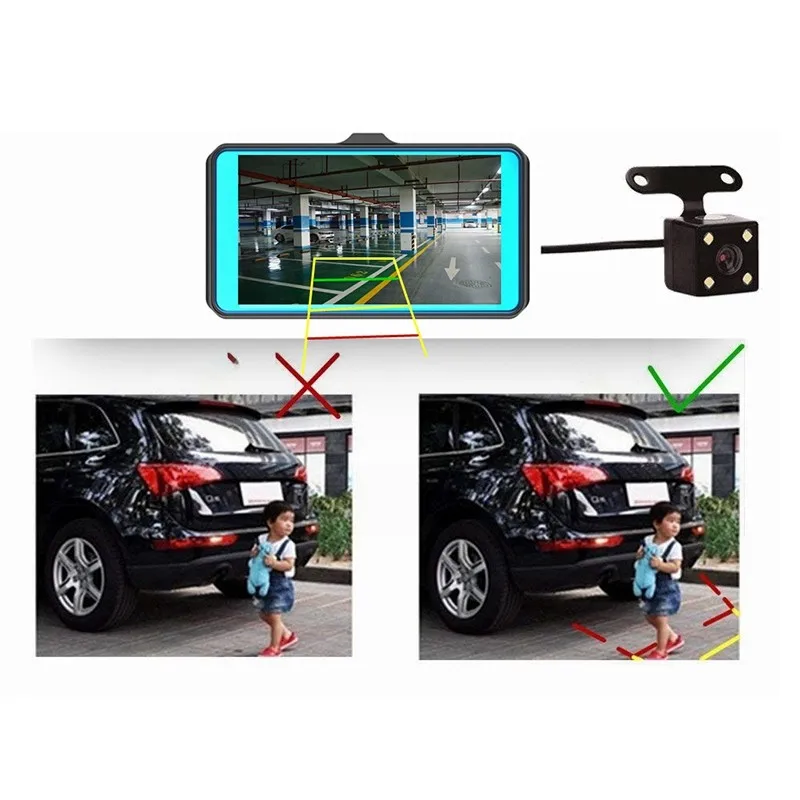 

Car DVR Dash Camera Dash Cam DVR Camera Video 1080P Full HD 4" Cycle Recording Night Vision G-sensor Wide Angle Dashcam