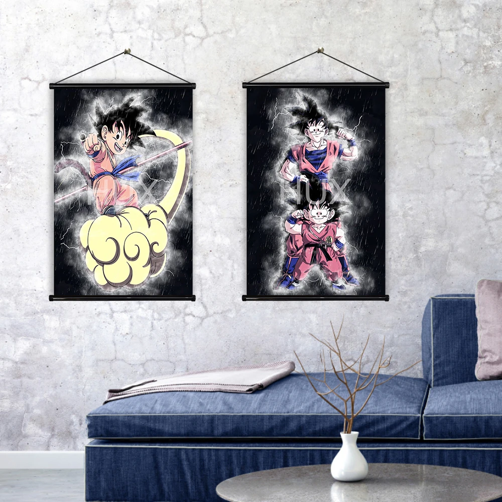 Классический Аниме свиток Драконий жемчуг зет Гоку джапан качество Картина на