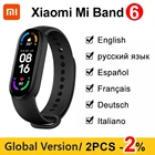 Оригинальный Смарт-браслет Xiaomi Mi Band 6, 6 цветов, AMOLED экран, Miband 6, фитнес-трекер с оксиметром в крови, Bluetooth