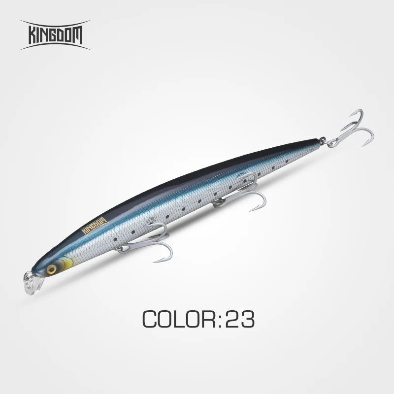 180mm-29g Color23 Kingdom Fishing Приманка для морской рыбалки приманка Джеркбейт 180 мм 29 г/33 г плавающий медленно тонущий воблер для мелкой рыбы шесть цветов Модель 5333-S - Цвет: 180mm-29g Color23