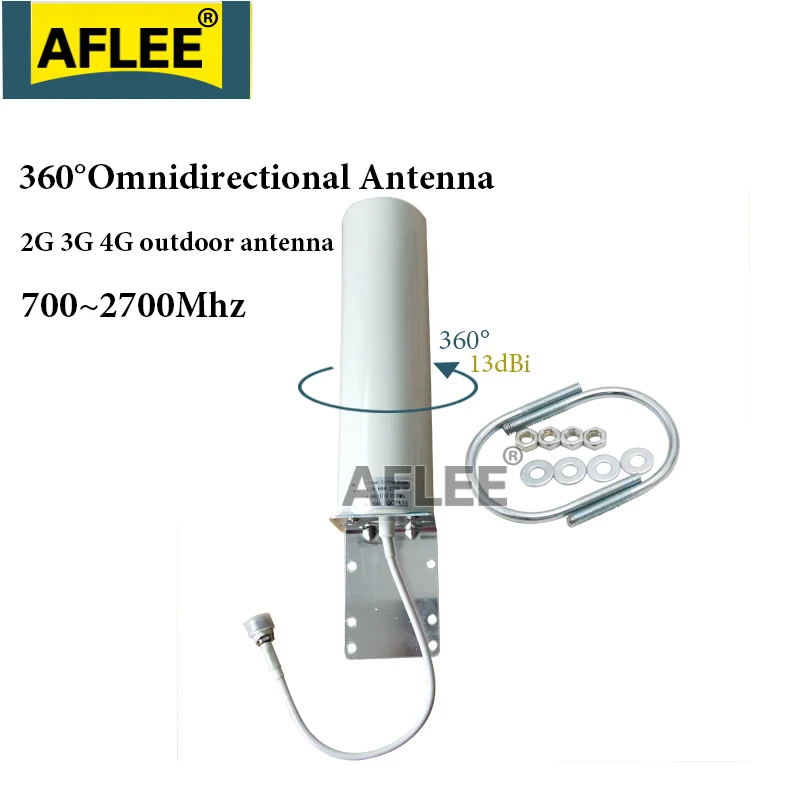 Всенаправленная уличная и комнатная антенна AFLEE 28dBi 4G 700 ~ 2700 МГц кабель 15 м для