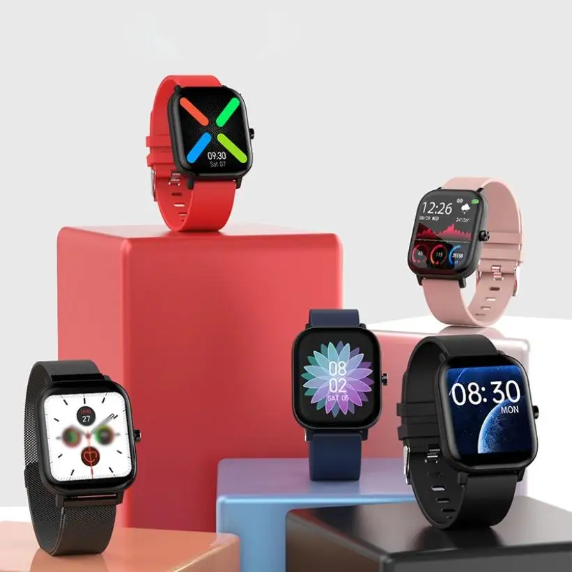 Часы унисекс Bluetooth пульсометр тонометр трекер фитнес-браслет для IOS и Android 2021 |