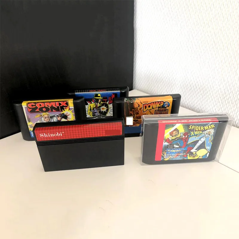 Box Protector For Genesis Master System Sega Mega Drive Famicom Game Cart Cartridges Plastic Case 10 Pcs | Электроника