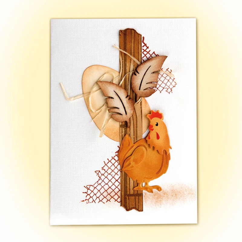 Курица/петух высечки для изготовления карточек животных 2020 металлические
