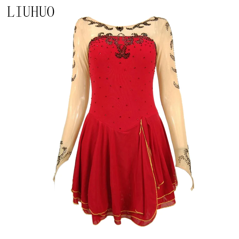 

Figure Skating Dress Leotard Gymnastic Women Long Skirt for Girl Women Kids Customized Stripper Dance Wear