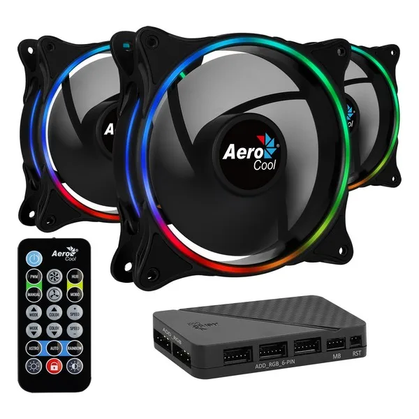 Вентилятор Aerocool Eclipse 12 Pro Ø см RGB (3 шт.)|Кулеры и системы охлаждения компьютера| |