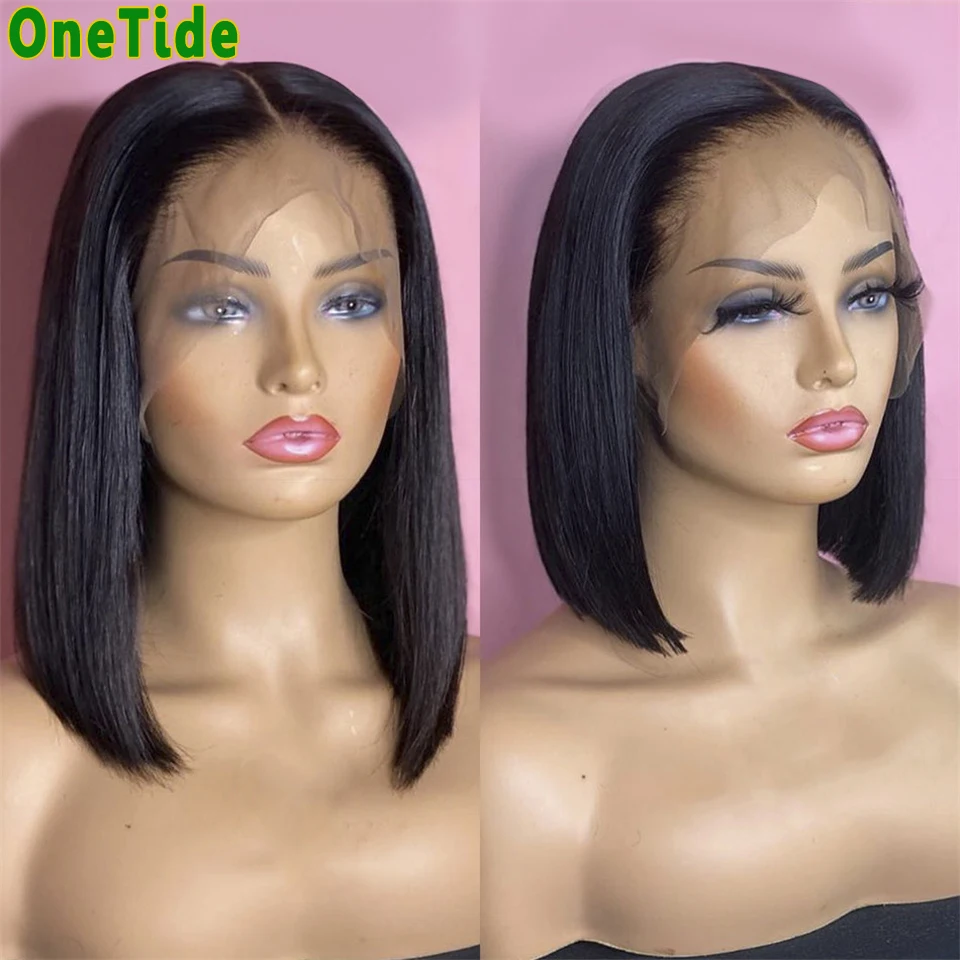 Straight Bob Wig Lace Front Human Hair Wigs 13x4 Bob Lace Frontal Wigs For Women Short Bob Lace Front Wig Brazilian Human Hair