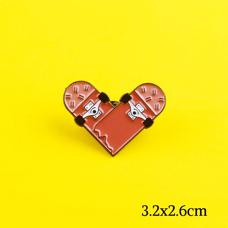 

Skateboard Badge Movement Clothes Lapel Pin Metal Brooches Anime Decoration Jewelry Gift Accessories Icon On Clothes Brooch Pin