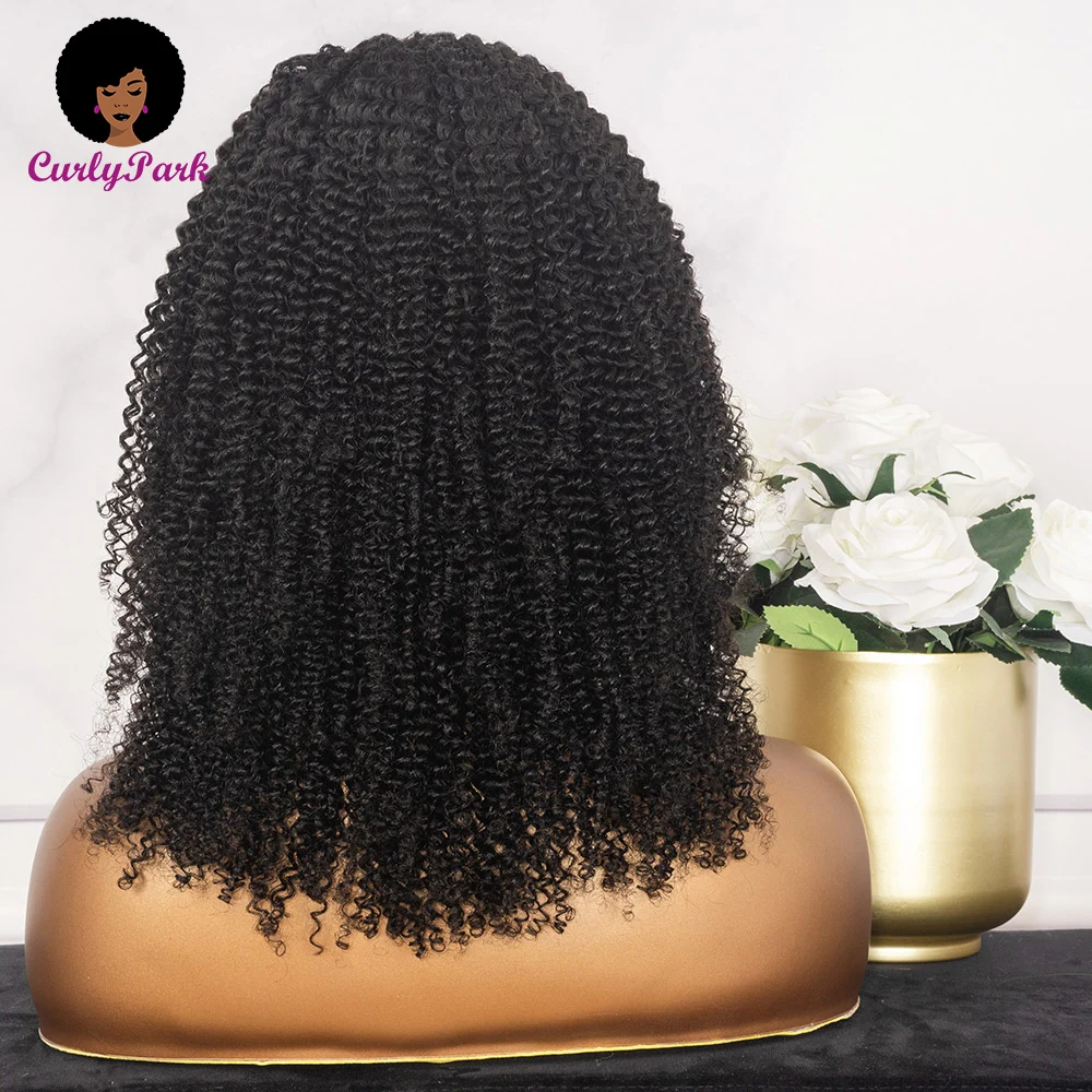 Натуральные дешевые волосы парик афро кудрявые бразильские с левой частью